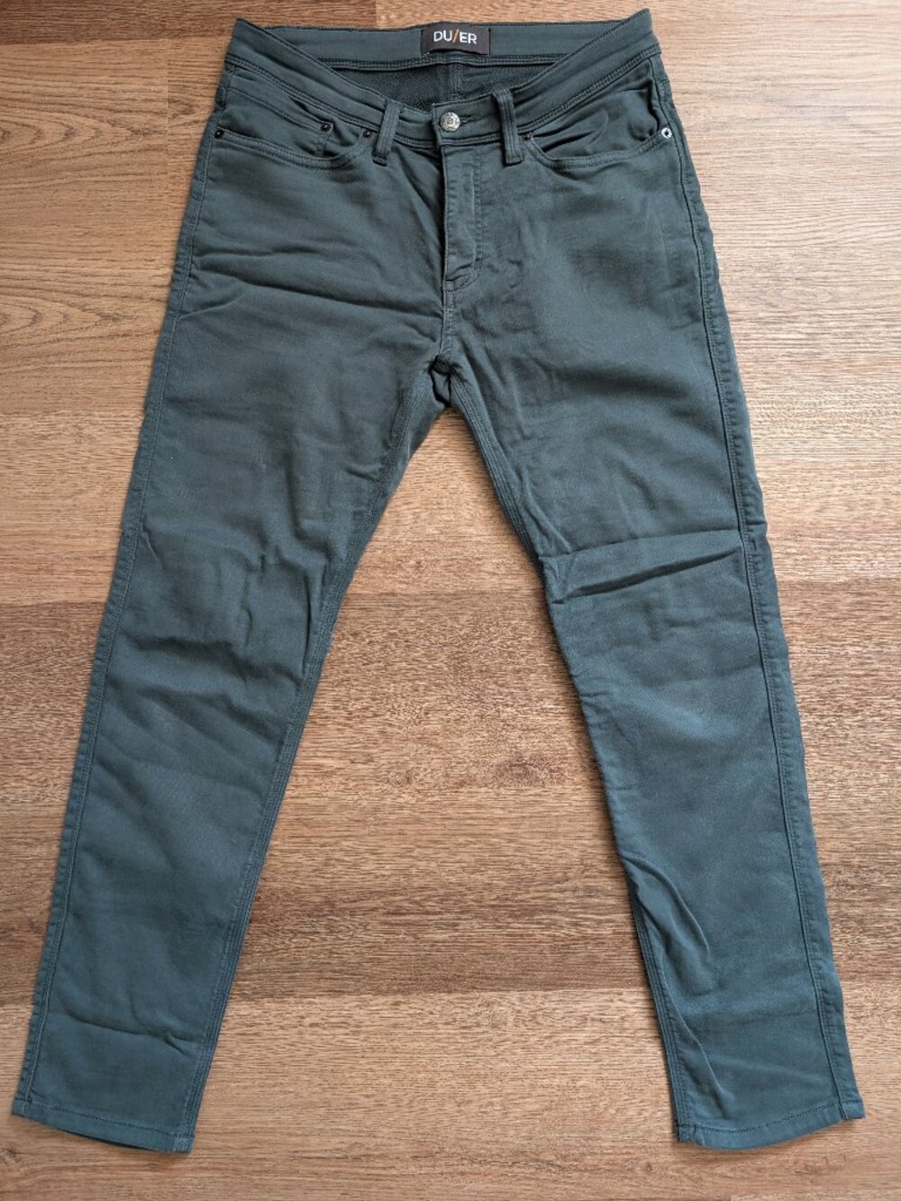 DUER No Sweat Slim 5 Pocket Pants Men's Size 32X30 Spruce Green
